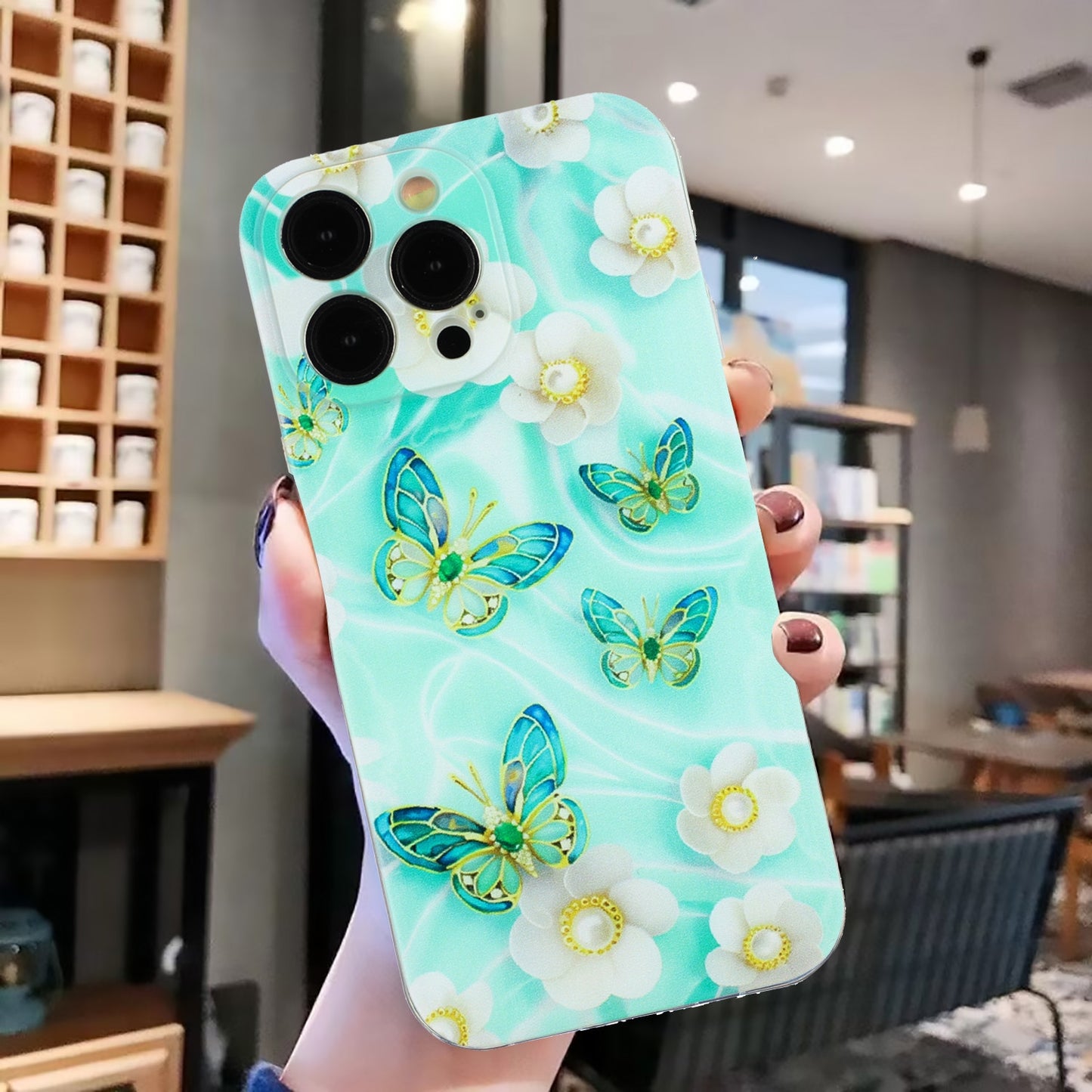 iPhone 15 Pro Vibrant Floral & Abstract TPU Case – Stylish & Protective