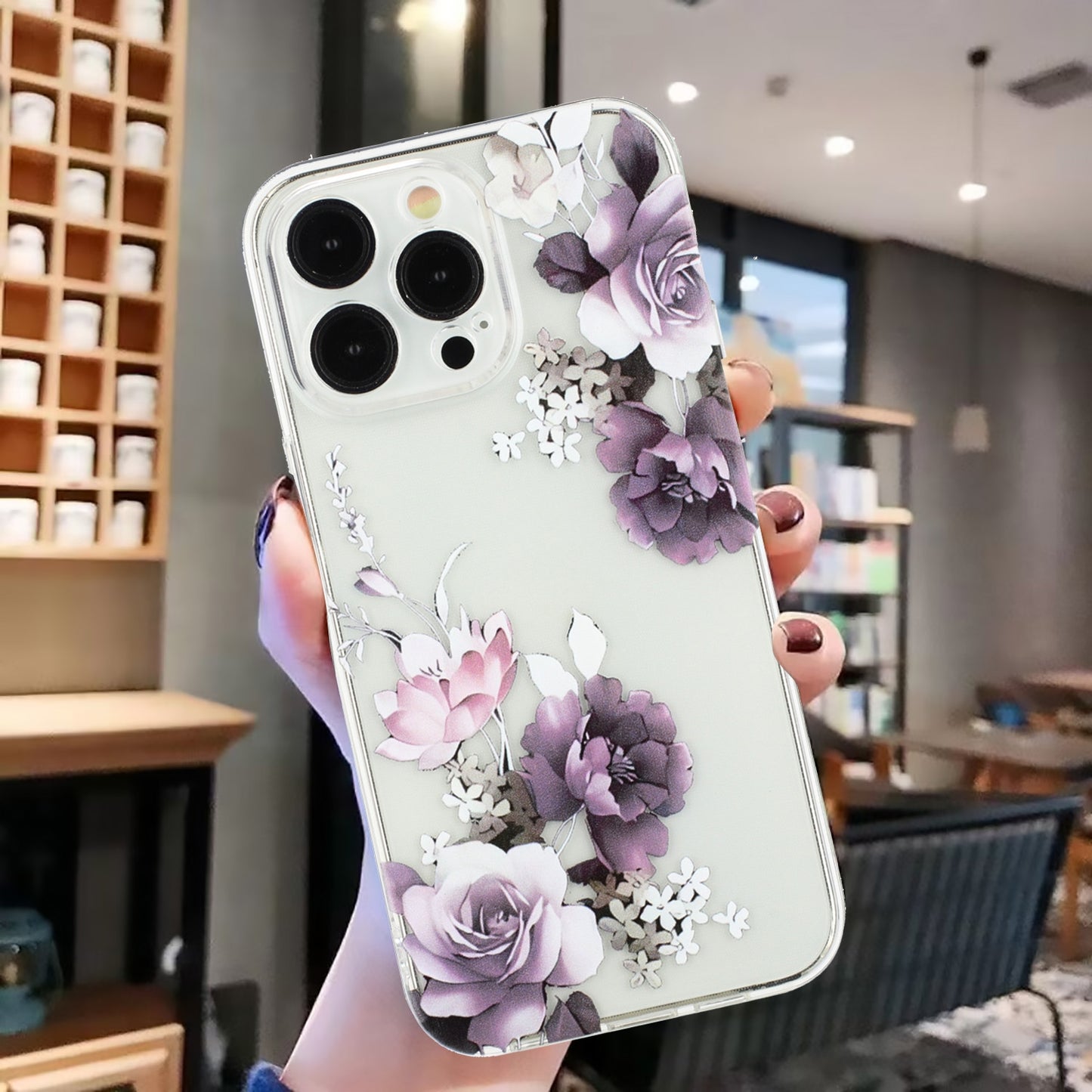 iPhone 15 Pro Vibrant Floral & Abstract TPU Case – Stylish & Protective