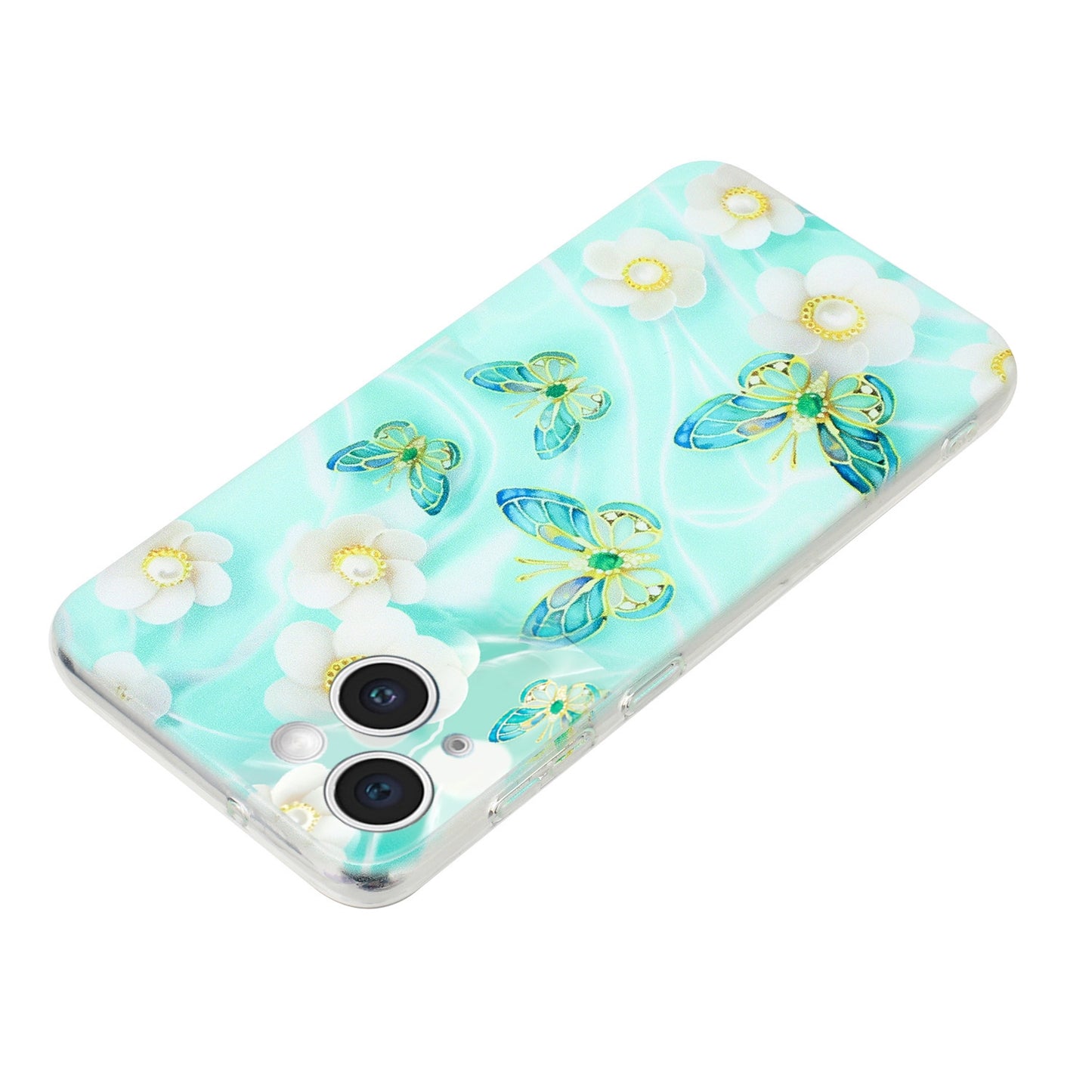 iPhone 15 Plus Vibrant Floral & Abstract TPU Case – Stylish & Protective