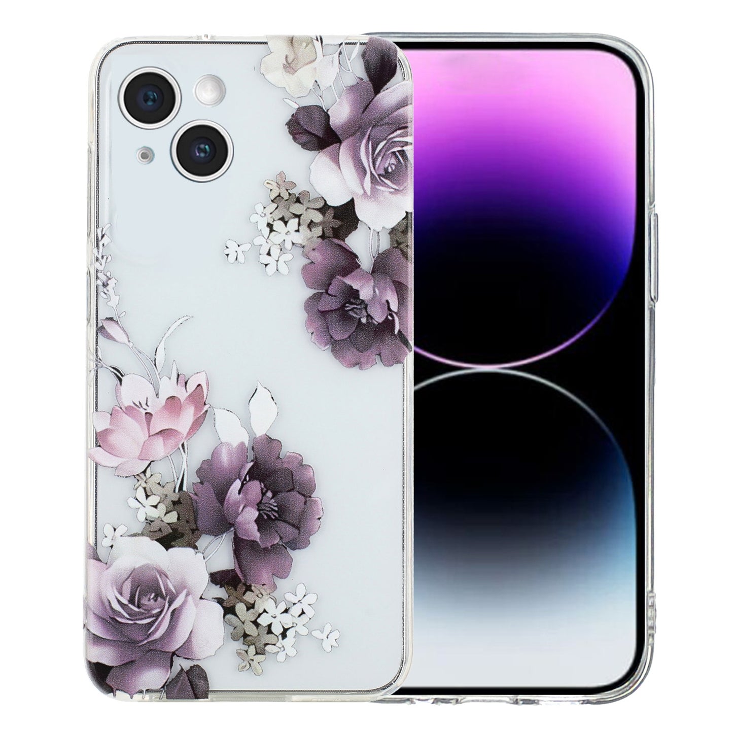 iPhone 15 Plus Vibrant Floral & Abstract TPU Case – Stylish & Protective