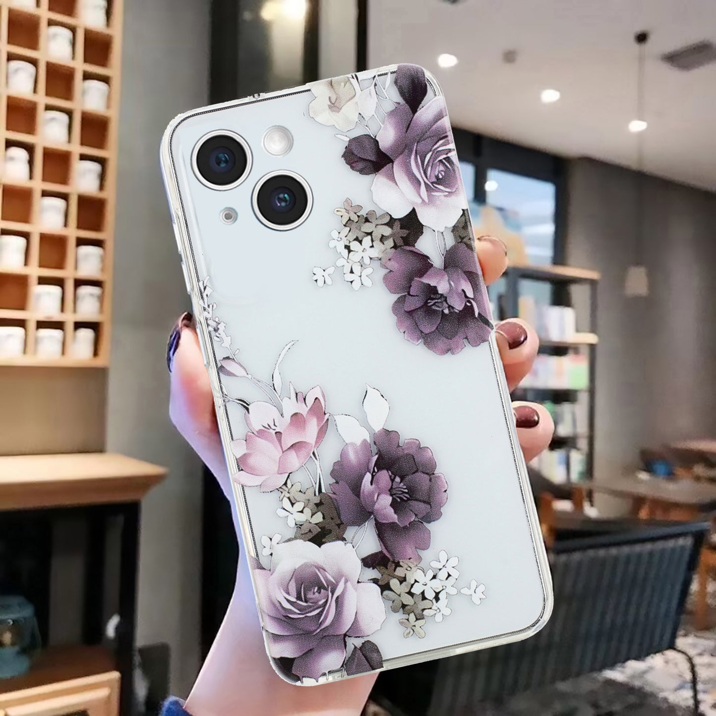 iPhone 15 Plus Vibrant Floral & Abstract TPU Case – Stylish & Protective