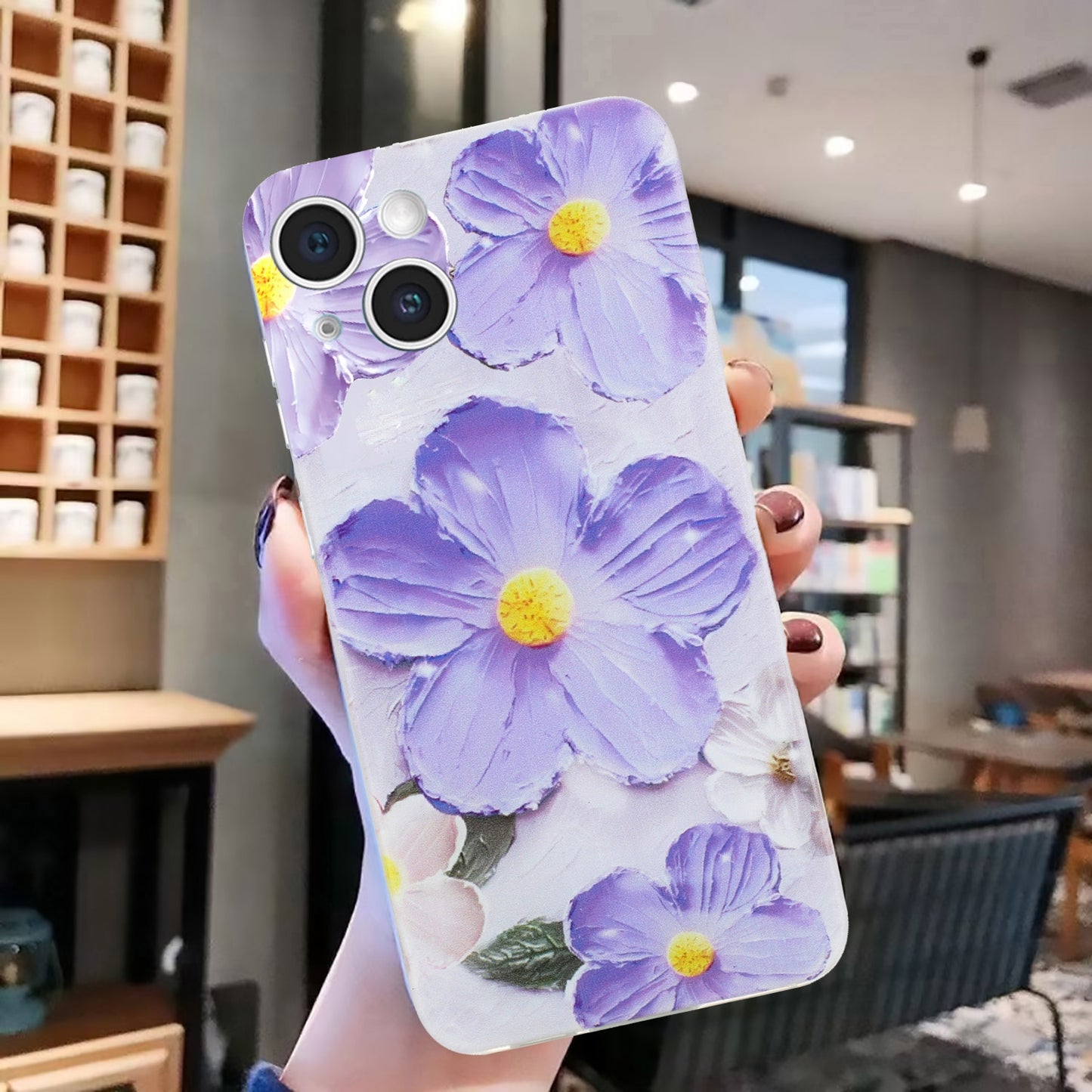 iPhone 15 Plus Vibrant Floral & Abstract TPU Case – Stylish & Protective