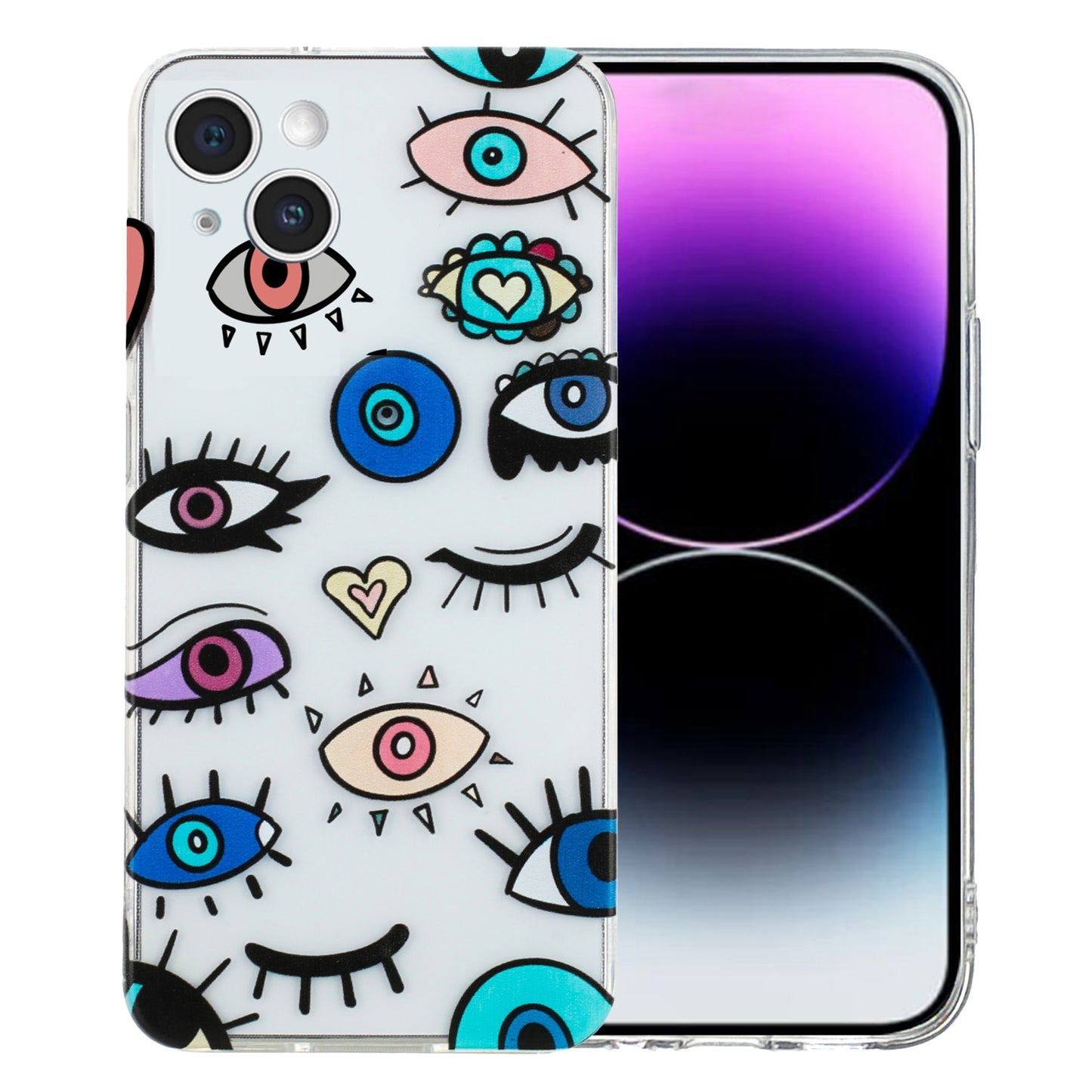 iPhone 15 Plus Vibrant Floral & Abstract TPU Case – Stylish & Protective