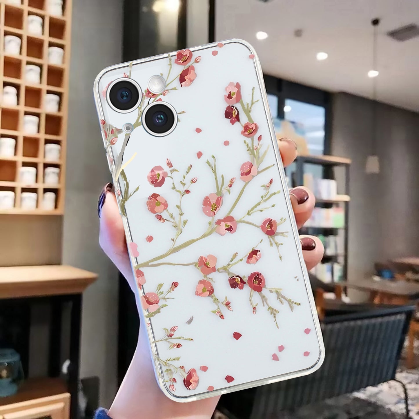 iPhone 15 Plus Vibrant Floral & Abstract TPU Case – Stylish & Protective