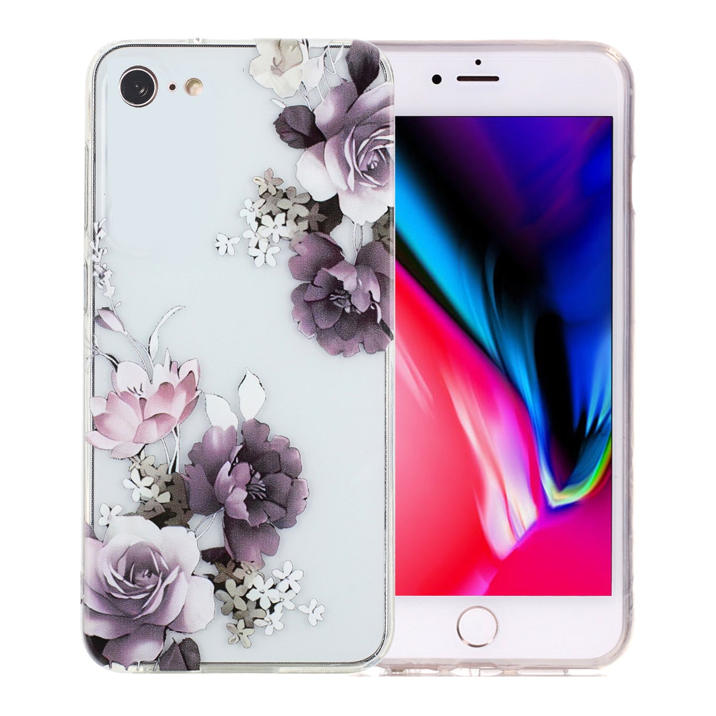 iPhone SE 2022/2020 Vibrant Floral & Abstract TPU Case – Stylish & Durable