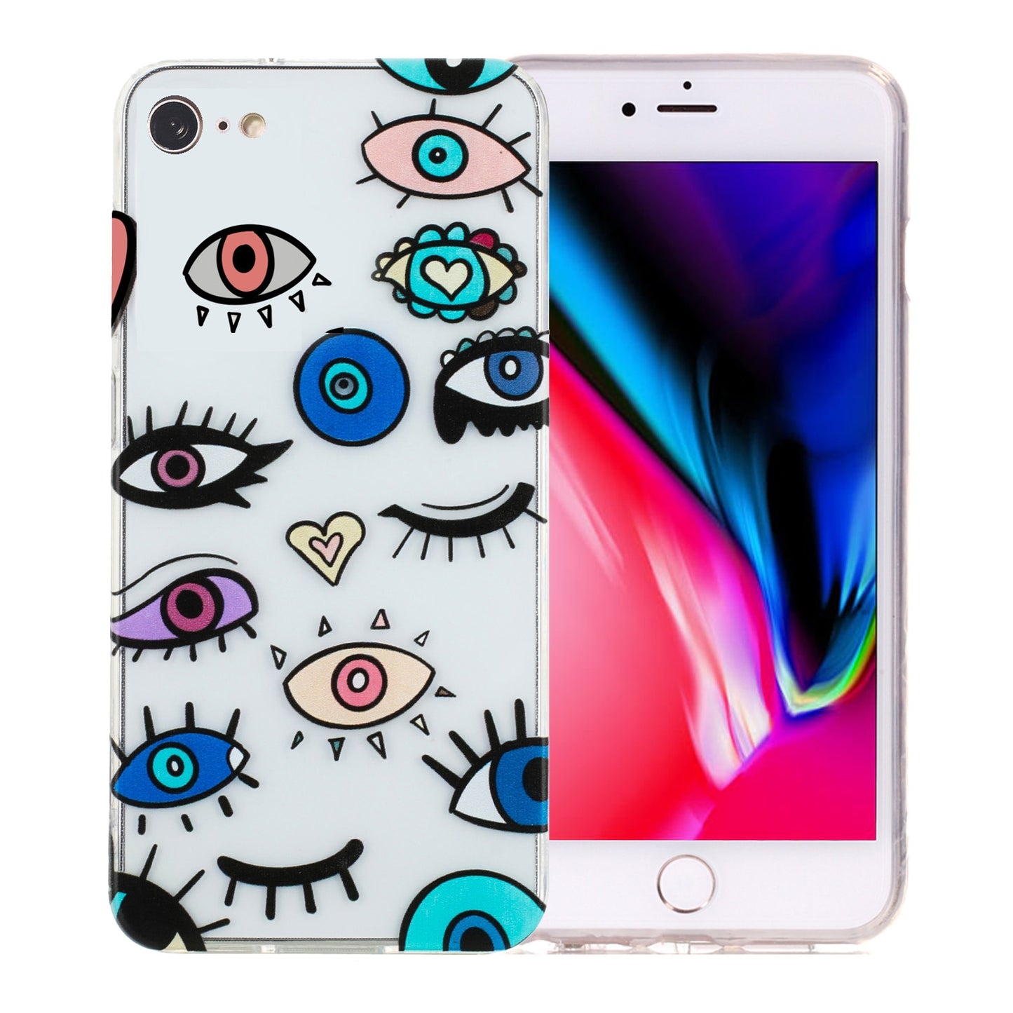 iPhone SE 2022/2020 Vibrant Floral & Abstract TPU Case – Stylish & Durable